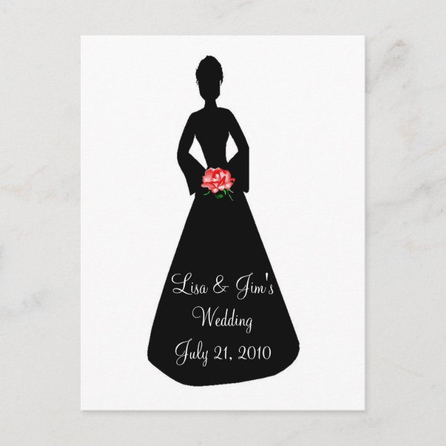 Bride Silhouette Postcard (Front)