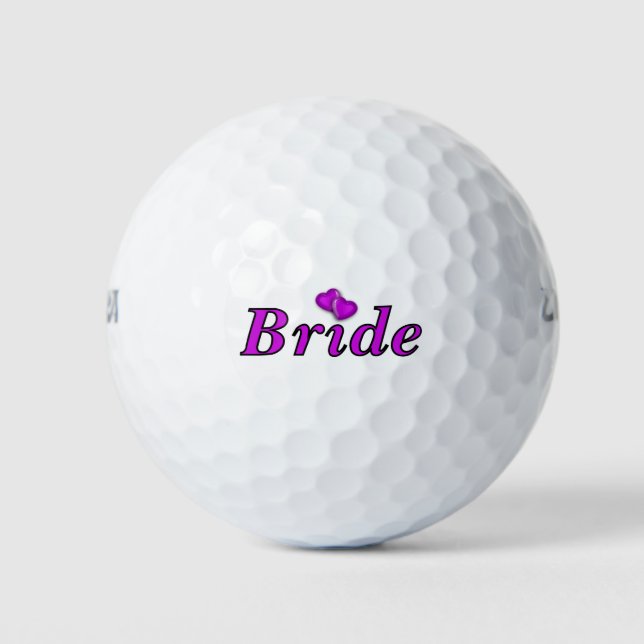 Bride Simply Love Wedding Golf Balls (Front)