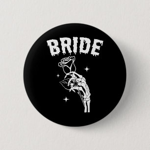 Bride Skeleton Hand Wedding Halloween Couples Matc 6 Cm Round Badge