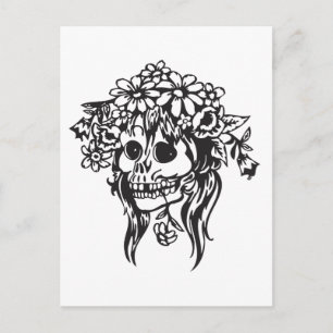 Bride Skull Postcard