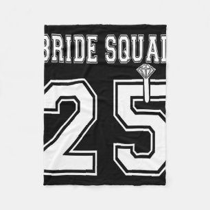Bride Squad 2025 Bridal Party Bachelorette Team Gr Fleece Blanket
