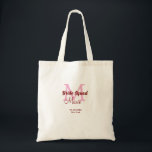 Bride squad add name monogram bridesmaid pink date tote bag<br><div class="desc">beautiful design</div>