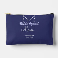 Bride squad add name monogram bridesmaid purple wh