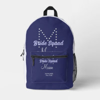 Bride squad add name monogram bridesmaid purple wh