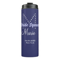 Bride squad add name monogram bridesmaid purple wh