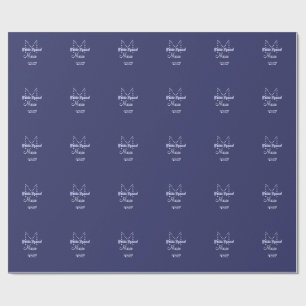 Bride squad add name monogram bridesmaid purple wh wrapping paper