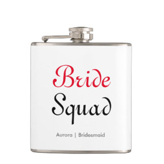 Bride Squad Bachelorette Bridesmaid Personalised Hip Flask