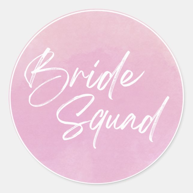 Bride Squad Bachelorette Classic Round Sticker (Front)