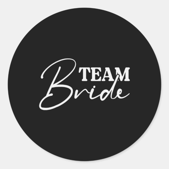 Bride Squad Bachelorette Party Bridesmaid Crew Bri Classic Round Sticker (Front)
