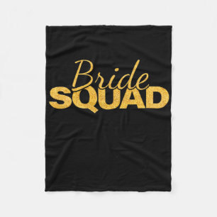 Bride Squad Bachelorette Party Bridesmaid Wedding  Fleece Blanket