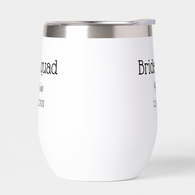 Bride squad bridesmaid add name bachelorette party (Left)