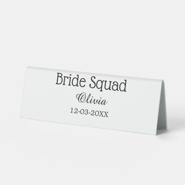 Bride squad bridesmaid add name bachelorette party (Front)