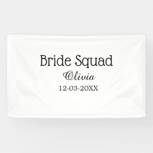 Bride squad bridesmaid add name bachelorette party banner