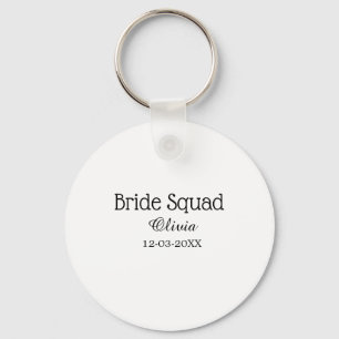 Bride squad bridesmaid add name bachelorette party key ring