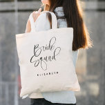 Bride Squad Bridesmaid Calligraphy Wedding Tote Bag<br><div class="desc">Bride Squad Bridesmaid Calligraphy Wedding Tote Bag features fun and pretty calligraphy,  along with the bride to be's new last name.</div>