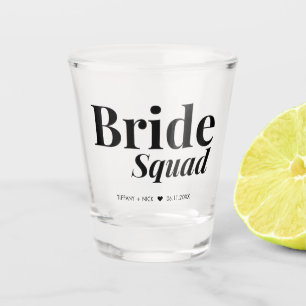 Bride Squad Bridesmaid Wedding Favour Shot Glass