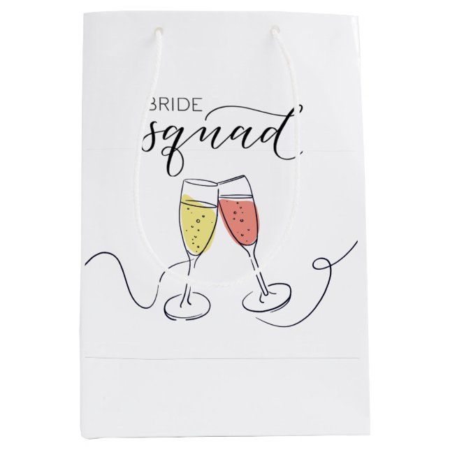 Bride Squad Champagne Toast Gift Bag (Front)