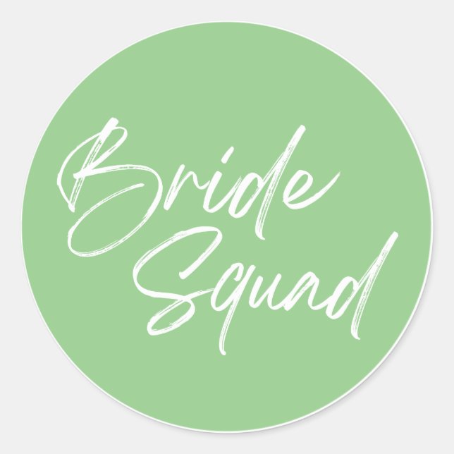 Bride Squad Classic Round Sticker (Front)