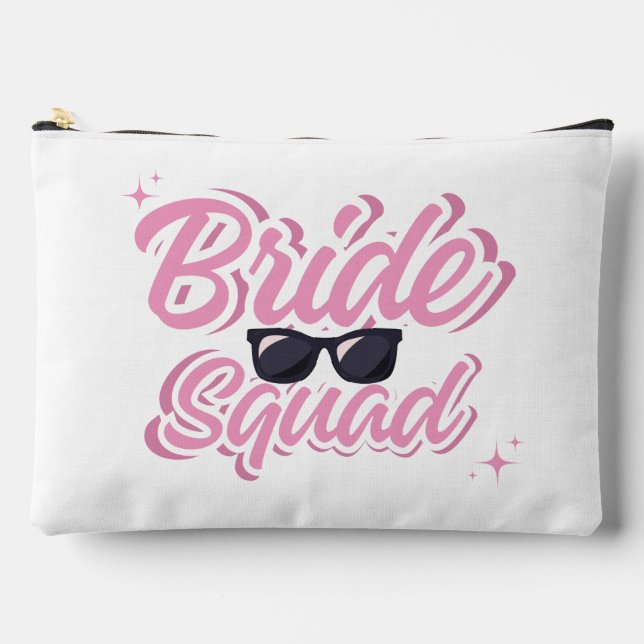 Bride Squad Custom Large Pouch (Front)