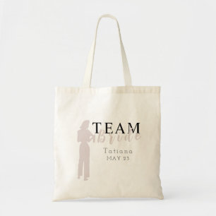 Bride Squad Editable Colour Bridal Party Tote Bag