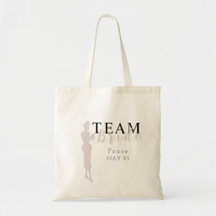 Bride Squad Editable Colour Bridal Party Tote Bag