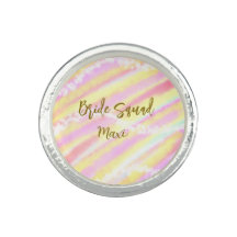 Bride squad golden pastel pink colourful glitter b
