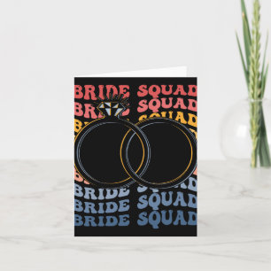 Bride Squad Groovy Bridal Party Bridesmaid Card