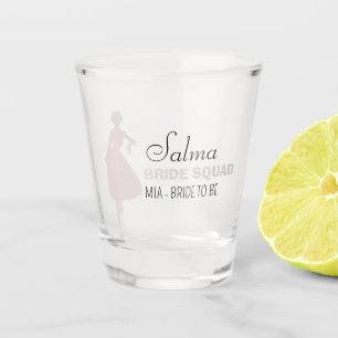 Bride Squad Hot Pink Bachelorette Bridesmaid Sh Shot Glass