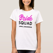 Bride Squad Hot Pink Bachelorette party Bridesmaid