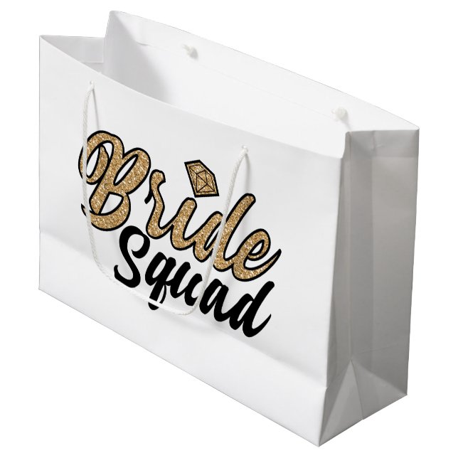 Bride Squad Large Gift Bag (Front Angled)