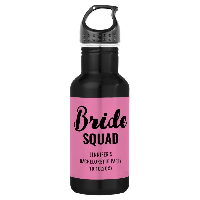 Bride Squad Name Bridal Shower Bachelorette Party 532 Ml Water Bottle (Front)