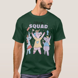 Bride Squad Party Unicorns Fun Girls Night Out T-Shirt