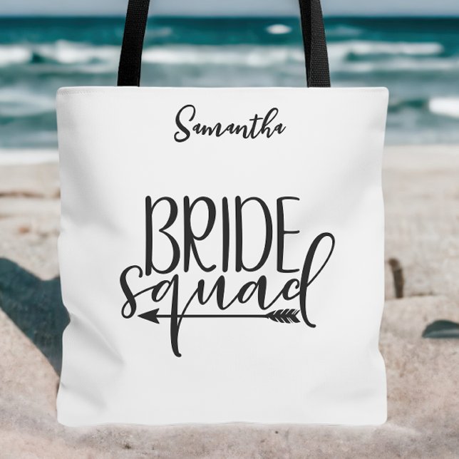Bride Squad Personalised Tote Bag (Personalized Bride Squad Tote Bag)