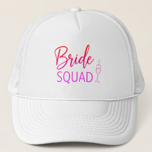 Bride Squad Pink Gradient Trucker Hat