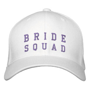 Bride Squad   Purple Bachelorette Bridesmaid Name Embroidered Hat