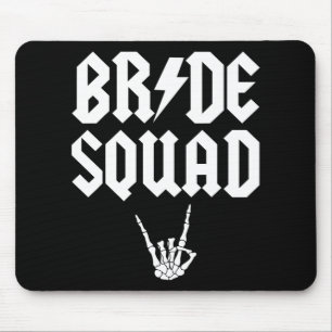 Bride Squad Rock N Roll Gothic Halloween Bachelore Mouse Pad