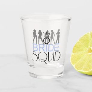 Bride Squad Silhouettes Black Blue ID252 Shot Glass