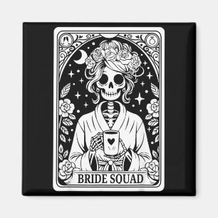Bride Squad Skeleton Wedding Bachelorette Gothic Magnet