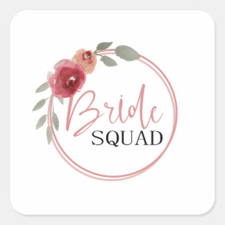 Bride Squad Square Sticker