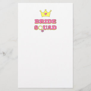 bride squad stationery