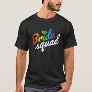 Bride Squad Tee - Lesbian Gay Wedding Diamond Rain