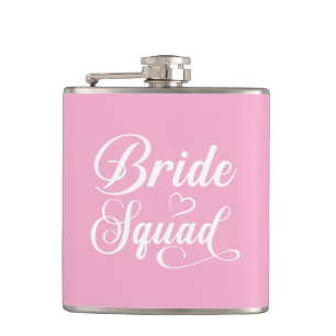 Bride Squad Vinyl Wrapped Flask