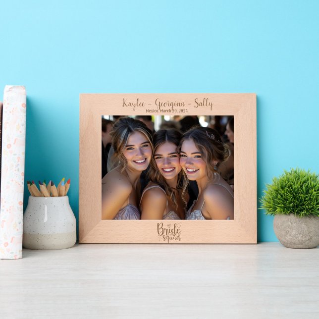 Bride Squad Wedding Bridesmaids Etched Frames (Creator Uploaded)