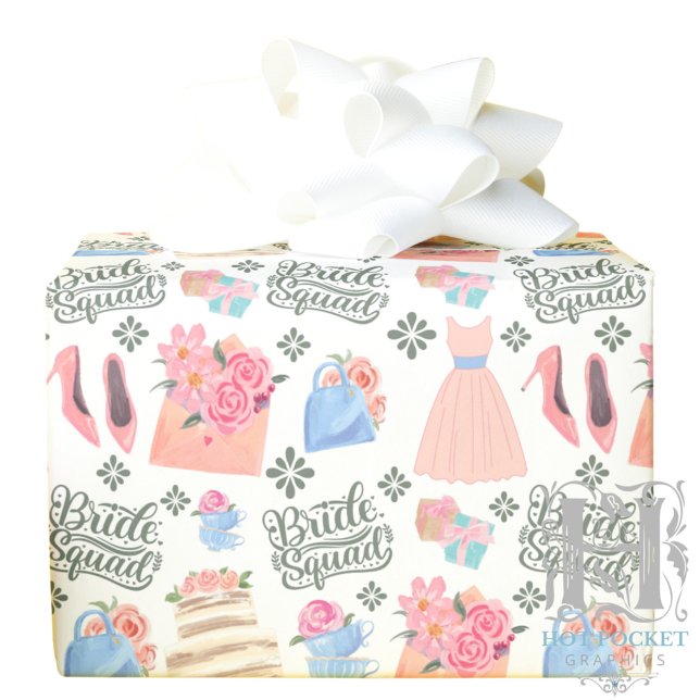 Bride Squad Wedding Gift Wrapping Paper (Creator Uploaded)