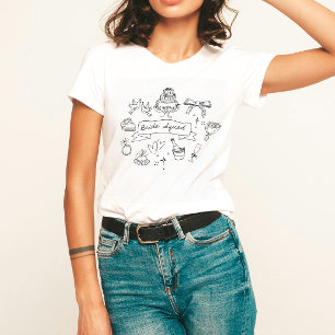 Bride Squad Wedding Party Doodle T-Shirt Tri-Blend Shirt