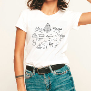 Bride Squad Wedding Party Doodle T-Shirt Tri-Blend Shirt
