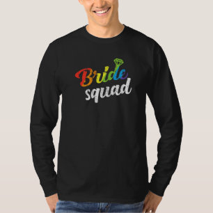 Bride Squad Wedding Shower Bridesmaid Gay Lesbian T-Shirt