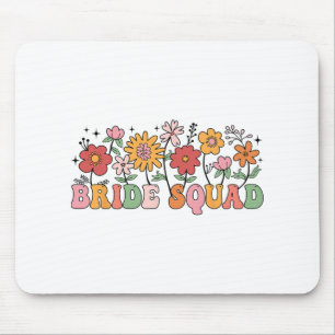 Bride Squad Wildflower Wedding Bridal Party Bachel Mouse Pad