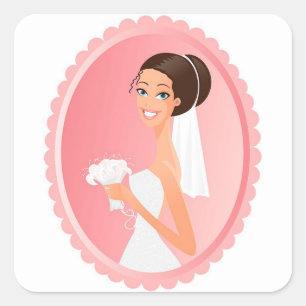 Bride Square Sticker