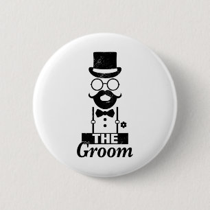Bride Squat Groom Bachelor Party 6 Cm Round Badge